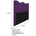 Ver imagem 5 de Cabeceira King Bari P02 195 cm Para Cama Box Suede Roxo