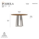 Ver imagem 2 de Mesa de Jantar Isabela 100x100 cm Off White Cinamomo - New Ceval