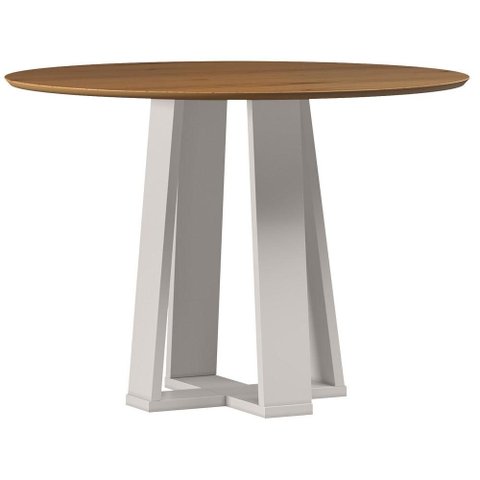 Mesa de Jantar Isabela 100x100 cm Off White Cinamomo - New Ceval
