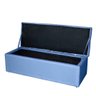 Kit Cabeceira de Cama Box Queen com Recamier Carol 160 cm Corino Azul Bebê - Móveis Mafer Móveis Maf - 3
