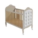 Ver imagem 3 de Berço Minicama 3 em 1 com Capitonê 100% MDF Maya Espresso Móveis Bege/Off White/Amêndoa/Corino Branc