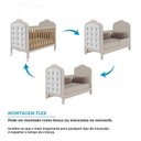 Ver imagem 6 de Berço Minicama 3 em 1 com Capitonê 100% MDF Maya Espresso Móveis Bege/Off White/Amêndoa/Corino Branc