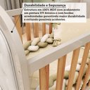 Ver mais imagens de Berço Minicama 3 em 1 com Capitonê 100% MDF Maya Espresso Móveis Bege/Off White/Amêndoa/Corino Branc