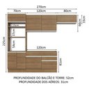 Ver imagem 4 de Armário de Cozinha Completa 270cm Rustic Glamy Madesa 15