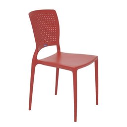 Cadeira Plastica Monobloco Safira Vermelha - 2