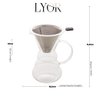 Cafeteira Vidro Borossilicato C/filtro Inox 500 Ml Lyor - 4