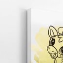 Ver imagem 3 de Girafa Animais Laranja Infantil Quadro Canvas 120x80cm