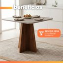 Ver imagem 7 de Conjunto Sala de Jantar Mesa Quadrada 0,90m Moove 4 Cadeiras Linda Viero