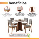 Ver imagem 5 de Conjunto Sala de Jantar Mesa Quadrada 0,90m Moove 4 Cadeiras Linda Viero