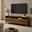 Ver imagem 2 de Rack TV Lux 2 Portas Tramadas Madeira Cor Ipê