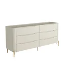 Ver imagem 2 de Cômoda Luna com 6 Gavetas em MDF – 178x81,5x48 cm – Acabamento Premium