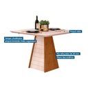 Ver imagem 3 de Conjunto: Mesa Sala Jantar Fler C/ Tampo Madeirado C/ Vidro 90x90cm e 4 Cadeiras Lia Freijo/off