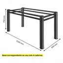 Ver imagem 2 de Pé Base de Mesa Jantar para Tampos Pedra Granito Vidro 1,20 Cor:texturizado
