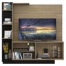 Estante para TV até 55" Multimóveis Denver FG2473 Rustic/Preta - 5