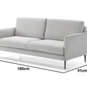 Ver imagem 3 de Sofá 2 Lugares Revestimento em Sarja 100% Algodão 180cm Bege Claro