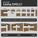 Ver mais imagens de Armário de Cozinha Completa 229cm Rustic Emilly Madesa 18XA