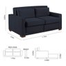 Sofa Cama Casal Sofia 2 Lugares 170cm com Pés de Madeira Talento Móveis - 5