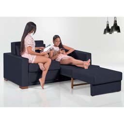 Sofa Cama Casal Sofia 2 Lugares 170cm com Pés de Madeira Talento Móveis - 2
