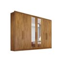 Ver imagem 1 de Guarda Roupa Casal 6 Portas e 8 Gavetas c/ Espelho Robust Plus Cumaru - Novo Horizonte
