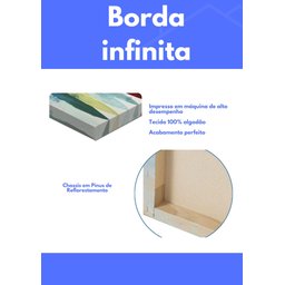 Quadro Decorativo Abstrato Vibrante com Moldura Caixa, na Posição Horizontal, Ideal para Ambiente de - 2