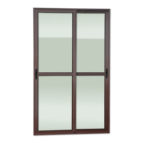 Porta Correr 2F.Moveis 210 x 200 Elite c/Fecho Autom V.Liso Marrom Corten Brimak