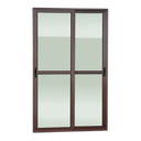Ver imagem 1 de Porta Correr 2F.Moveis 210 x 200 Elite c/Fecho Autom V.Liso Marrom Corten Brimak