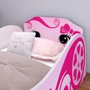 Ver imagem 4 de Cama Infantil Carruagem Alice Rosa Montessoriana Mdf Segura Quarto Menina Criança Princesa - Rpm