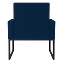 Ver imagem 5 de Kit 2 Poltronas Decorativas Reforçada Recepção Base Ferro Azul-marinho