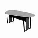 Ver imagem 5 de Mesa para Reunião Orgânica sem Gavetas MDF-MDP 183cm Cinza Sagrado com Preto F5