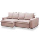 Ver imagem 2 de Sofá Retrátil Reclinável Living 235cm Vêneto F04 Veludo Rosê