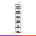 Ver imagem 7 de Conjunto Closet Aberto Modulado Estilo Industrial 8 Peças MDP Carvalho Cinza - PRIME