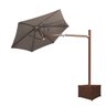 Ombrelone Lateral Marrom - 2,00m de Diâmetro - em Alumínio - Base Cachepô - Persianet - 2