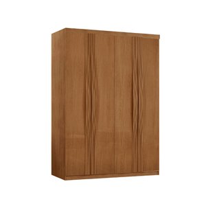 Guarda Roupa Solteiro Dunas Mdf 4 Portas e 2 Gavetas Moderna