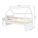 Ver imagem 3 de Cama Casinha Slim Rb com Grade de Proteção Branco Housin