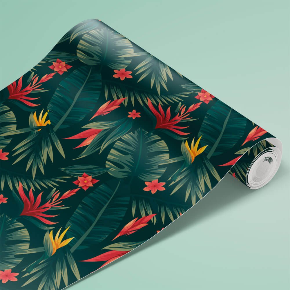 Papel de Parede Folhas Tropicais Arte Destaque 1,50 Metros - 3