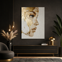 Ver imagem 4 de Quadro Decorativo Dourado Mulher Grande Luxo 60x90