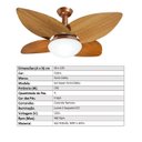 Ver imagem 3 de Ventilador de Teto Jet Aspen Venti-delta Cobre 4Pás Freijó+Controle 110v