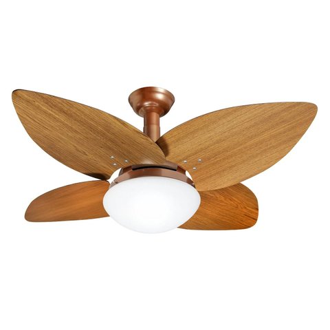 Ventilador de Teto Jet Aspen Venti-delta Cobre 4Pás Freijó+Controle 110v