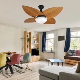 Ventilador de Teto Jet Aspen Venti-delta Cobre 4Pás Freijó+Controle 110v - 4