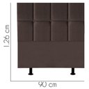 Ver imagem 3 de Cabeceira Cama Box Solteiro Estofada Poliana 90 Cm Suede:marrom