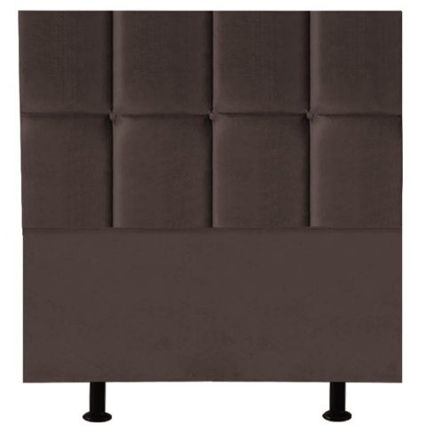 Cabeceira Cama Box Solteiro Estofada Poliana 90 Cm Suede:marrom