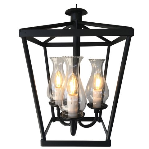 Luminaria Ferro Para Espaços de Festas Estilo Lampião Com Cúpulas De Vidro Libertas Rosas Artesanato