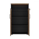 Ver imagem 3 de Armário para Escritório Tamburato 2 Portas Nogal/preto - Artany Móveis