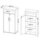 Ver imagem 4 de Armário para Escritório Tamburato 2 Portas Nogal/preto - Artany Móveis