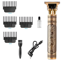 Máquina de Barbear e Cortar Cabelo Profissional Recarregável - 1