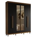 Ver imagem 4 de Guarda-Roupa Casal com Pés 6 Portas Batentes com Espelho Saturno Madesa