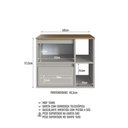 Ver imagem 5 de Gabinete de Banheiro Suspenso 60cm com 2 Nichos 1 Porta Basculante e 1 Gaveta Bh8005 Mel/arenas sem