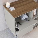 Ver imagem 7 de Gabinete de Banheiro Suspenso 60cm com 2 Nichos 1 Porta Basculante e 1 Gaveta Bh8005 Mel/arenas sem