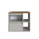 Ver imagem 3 de Gabinete de Banheiro Suspenso 60cm com 2 Nichos 1 Porta Basculante e 1 Gaveta Bh8005 Mel/arenas sem