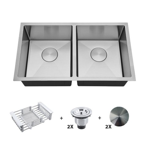 Kit Cuba Dupla Gourmet com Acessórios Solo 35x35x40 e Válvula e Escorredor e Tampa Arell